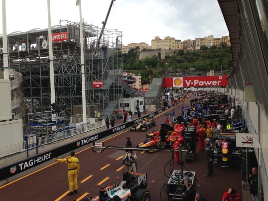 Congested pit lane